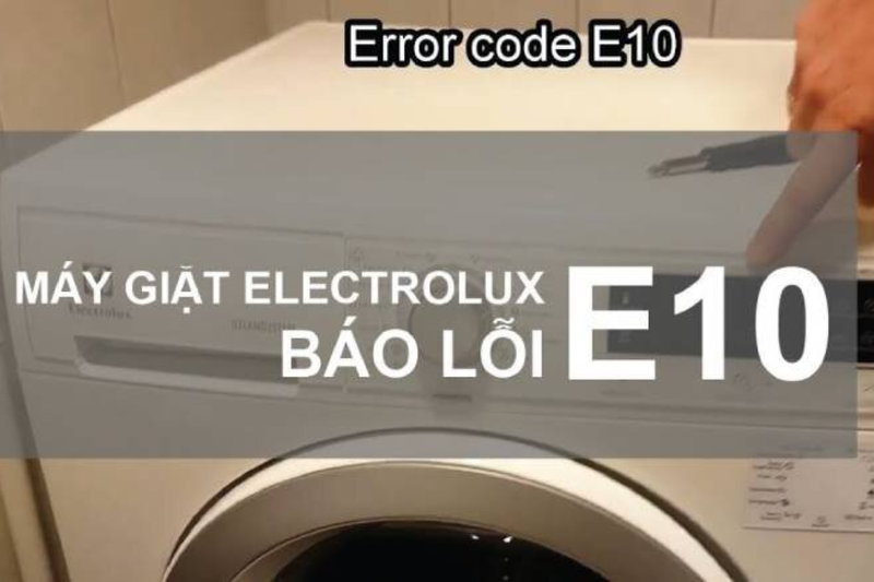 Lỗi E10 máy giặt Electrolux thường liên quan đến tình trạng máy cấp nước yếu, thiếu nước hoặc nhận sai mực nước. 